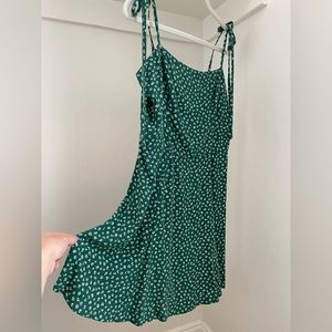 Reformation Green Floral Mini Dress